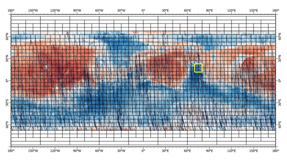 Глобальна карта створена орбітальним апаратом NASA Mars Reconnaissance Orbiter