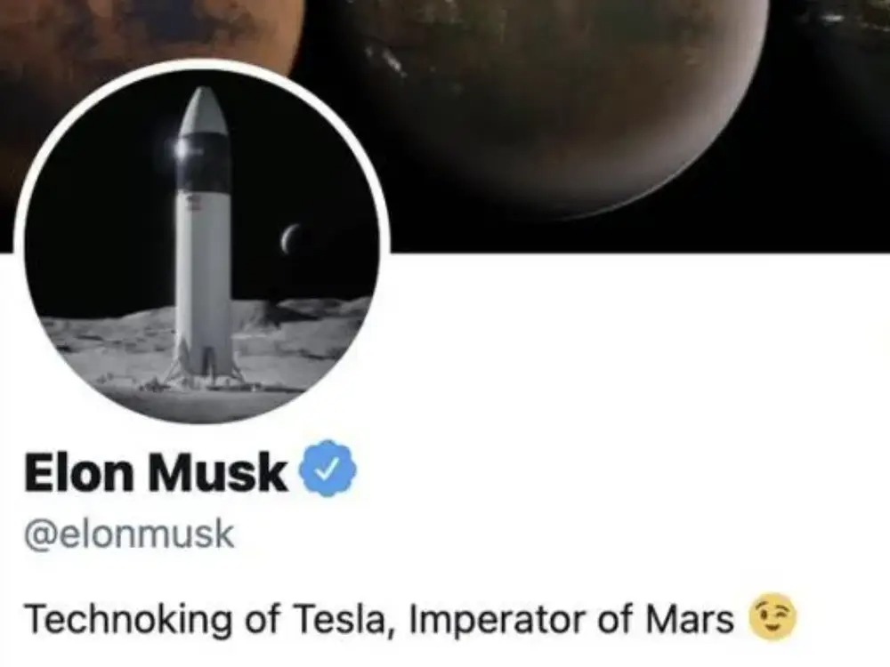 Подпись Илона Маска в Twitter