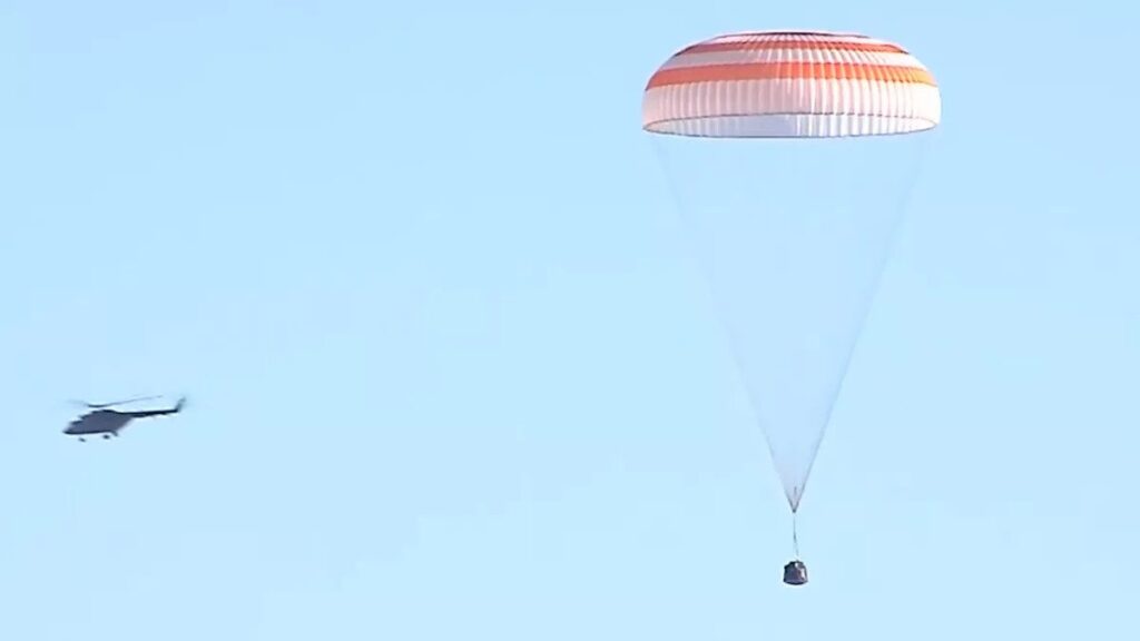 Посадка капсули &laquo;Союз МС-22&raquo;