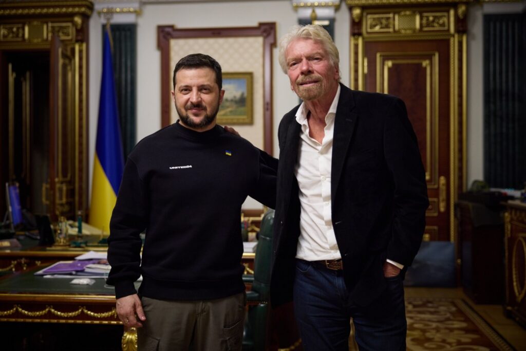 Річард Бренсон та Володимир Зеленський Річард Бренсон та Володимир Зеленський