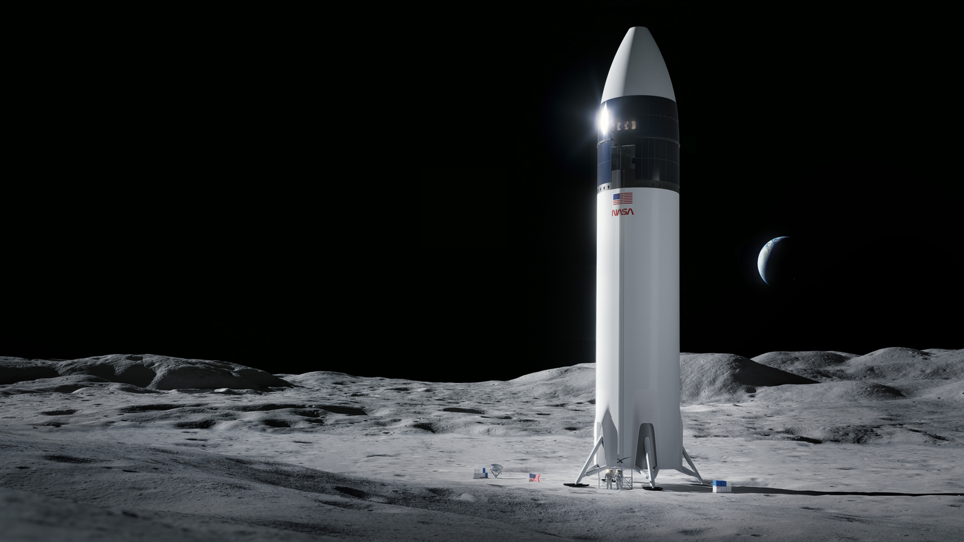 Космічний корабель Starship Human Landing System (HLS) для місії Artemis III