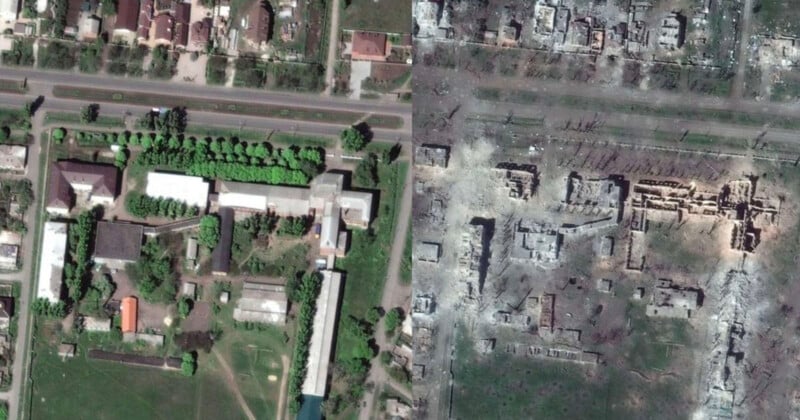 Бахмут на супутникових знімках
