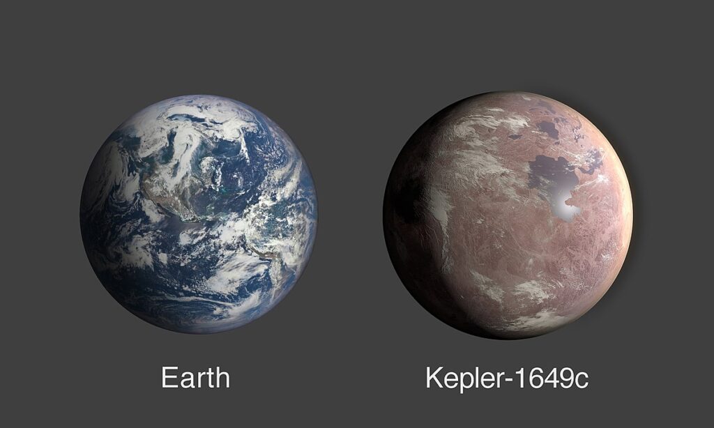 Порівняння Kepler-1649c з Землею Порівняння Kepler-1649c з Землею