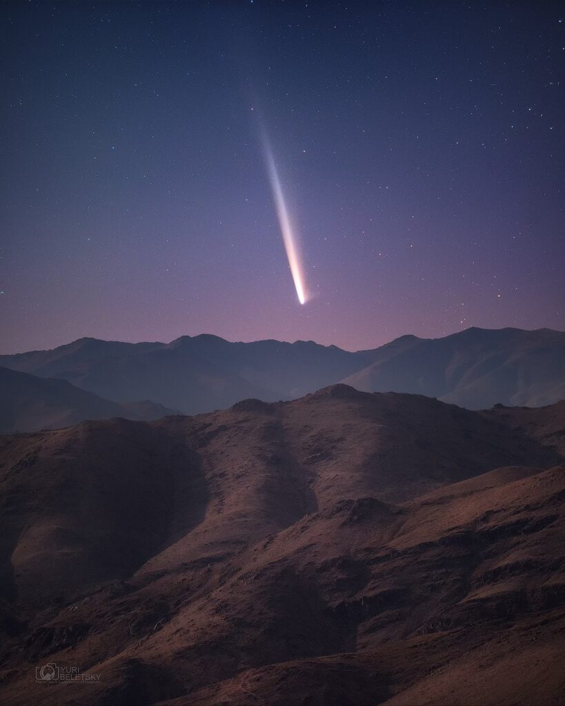 Comet C/2023 A3 (Tsuchinshan-ATLAS) on the morning of September 26, 2024. Photo: Yuri Beletsky.