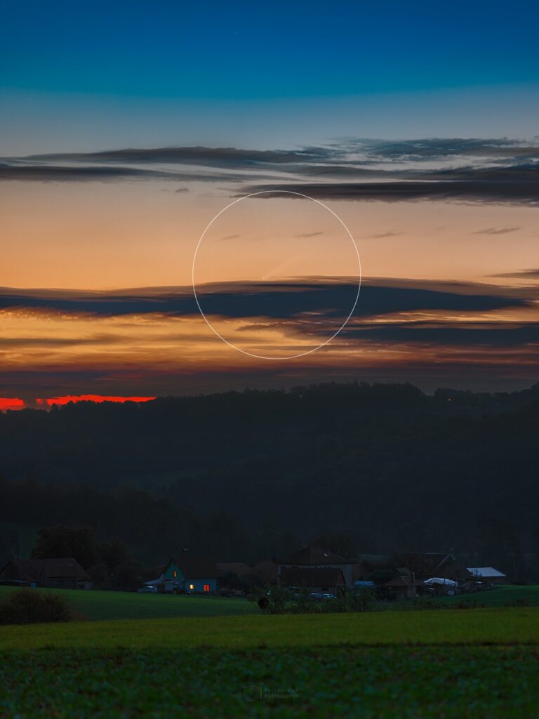 Comet C/2023 A3 as seen in Czechia on September, 25. Photo: Petr Horálek