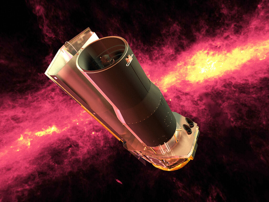 Художнє зображення космічного телескопа «Spitzer». Джерело: www.spitzer.caltech.edu Художнє зображення космічного телескопа «Spitzer». Джерело: www.spitzer.caltech.edu