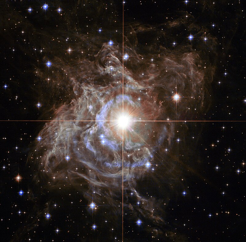 Зображення цефеїди RS Корми, зроблене космічним телескопом Hubble