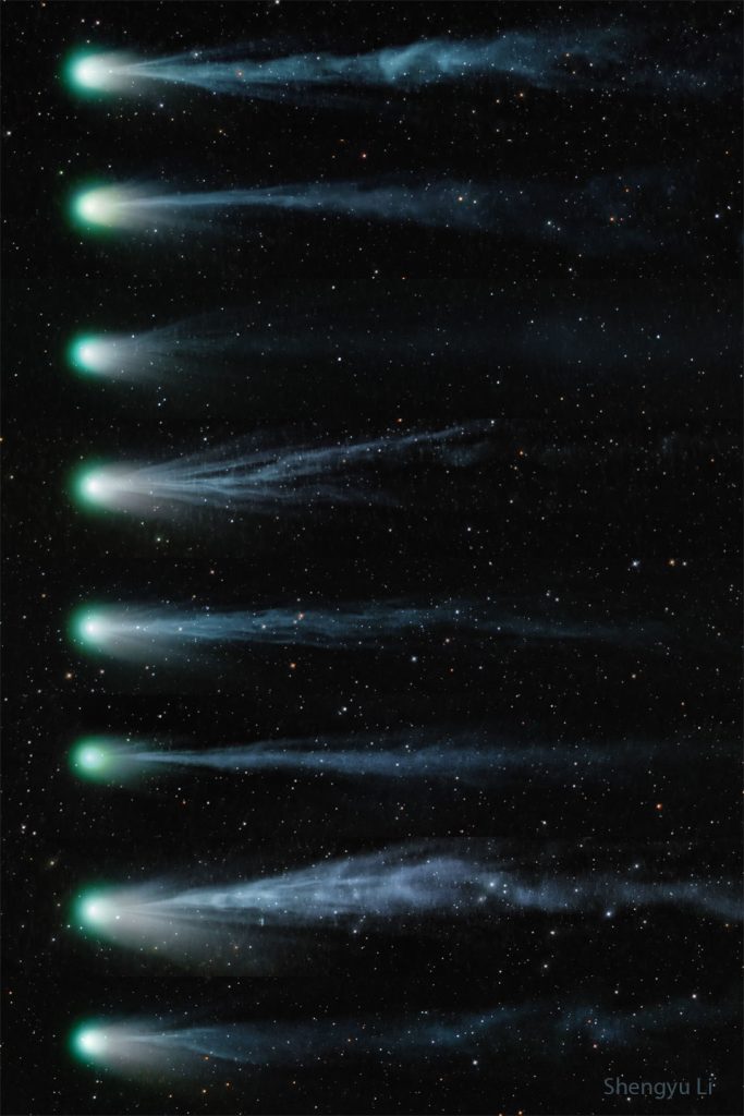 fun facts about comets. The Changing Ion Tail of Comet Pons-Brooks
