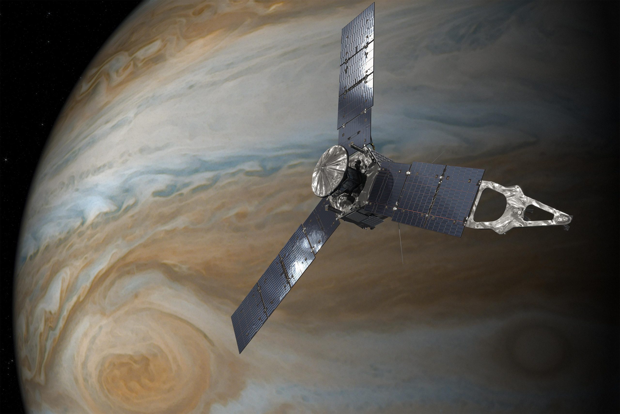 Juno поблизу Юпітера