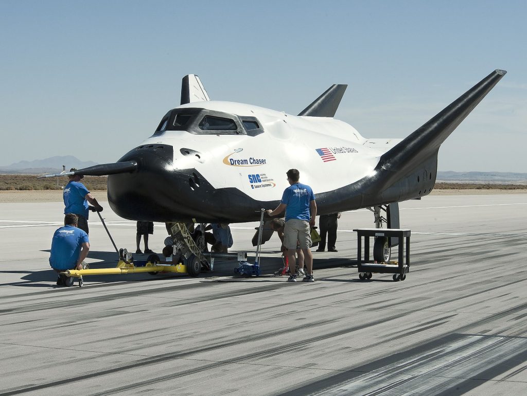 SpaceX Competitor Dream Chaser flight test vehicle in 2013