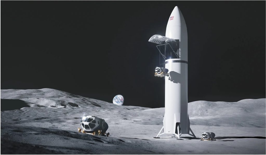Розвантаження Starship HLS на Місяці