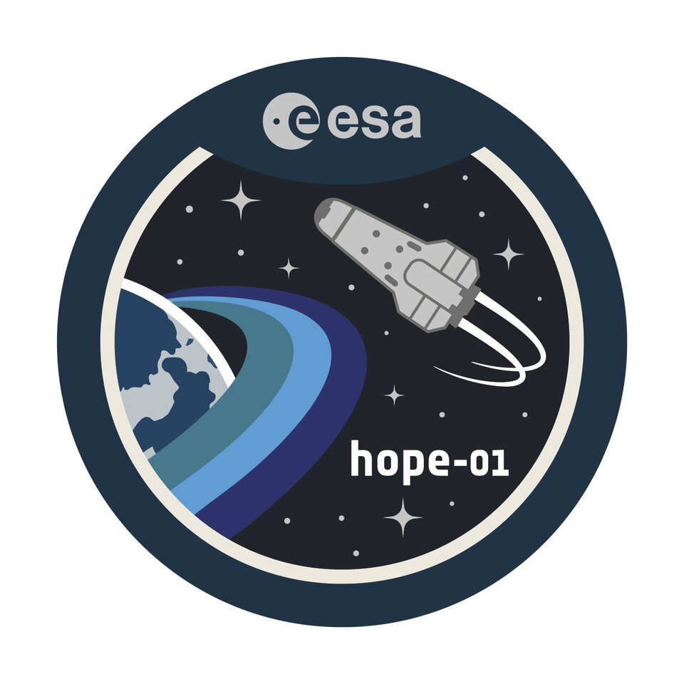 Нашивний знак місії «Надія-01» для гри Aphelion від ESA і DON'T NOD
