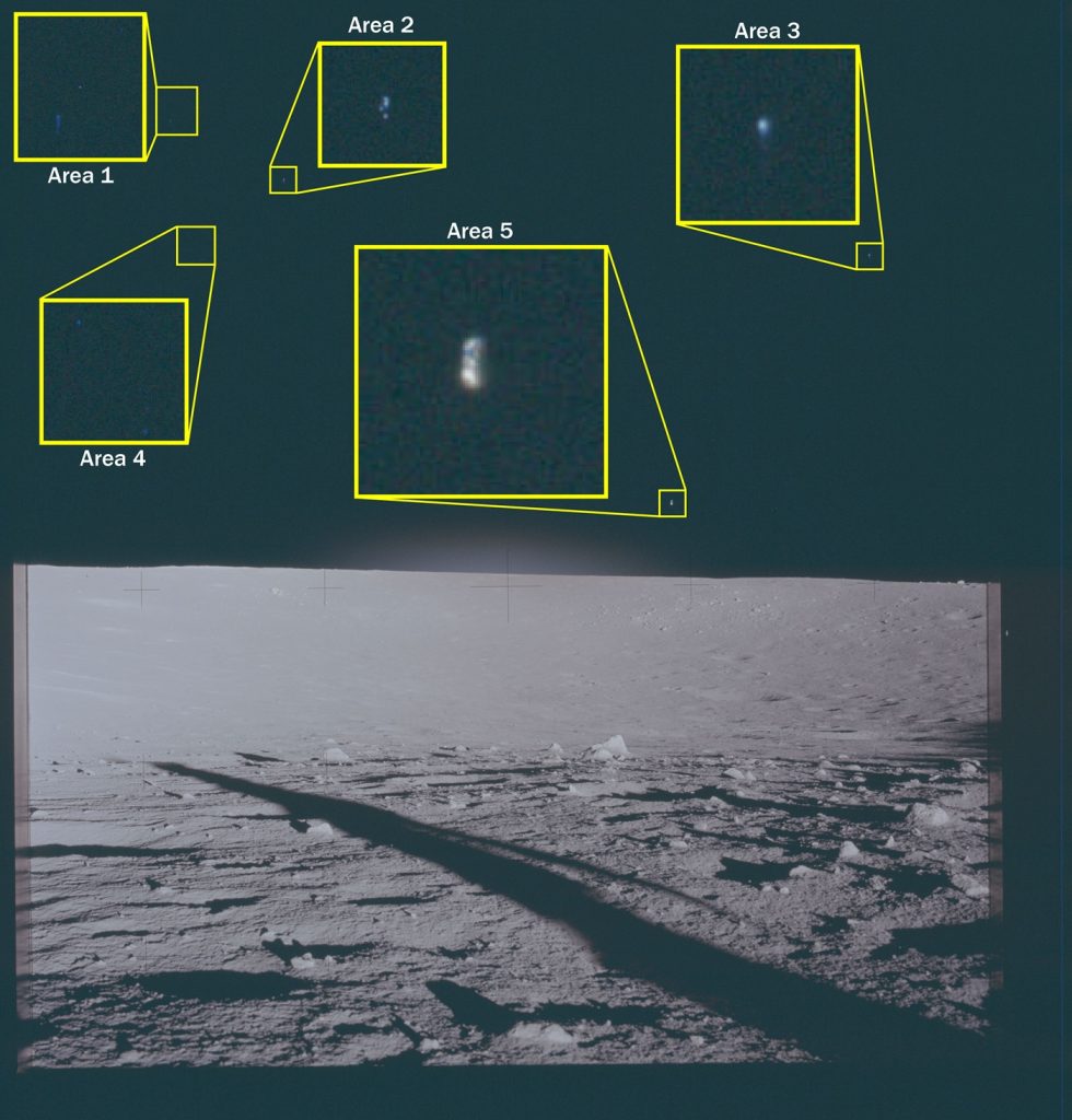 Знімок екіпажу Apollo 12, на якому зафіксовано одразу п'ять незрозумілих явищ Знімок екіпажу Apollo 12, на якому зафіксовано одразу п'ять незрозумілих явищ