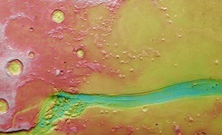 Топографічна карта Shalbatana Vallis на Марсі