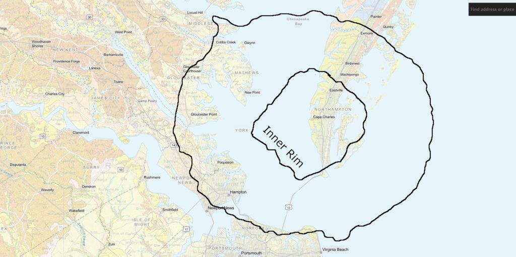 Кратер затоки Чесапік