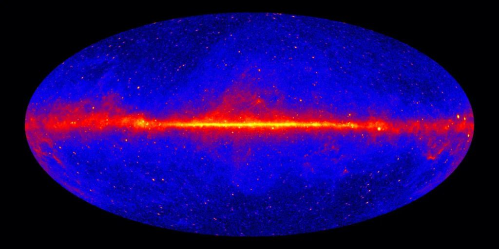 Карта гамма-променевого неба за даними телескопа Fermi Large Area Telescope