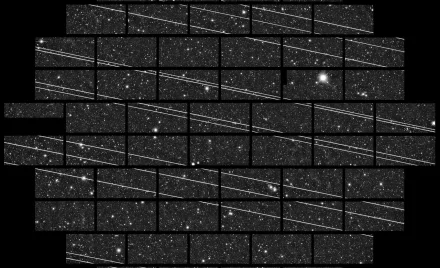 Сліди супутників Starlink на знімках обсерваторії Серро-Тололо