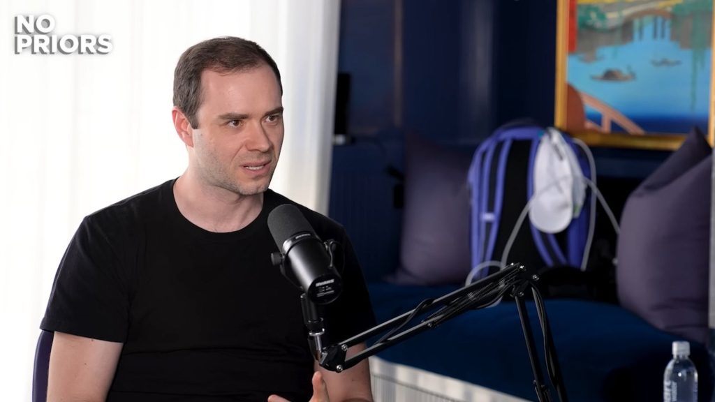 Андрей Карпати під час подкасту No Priors