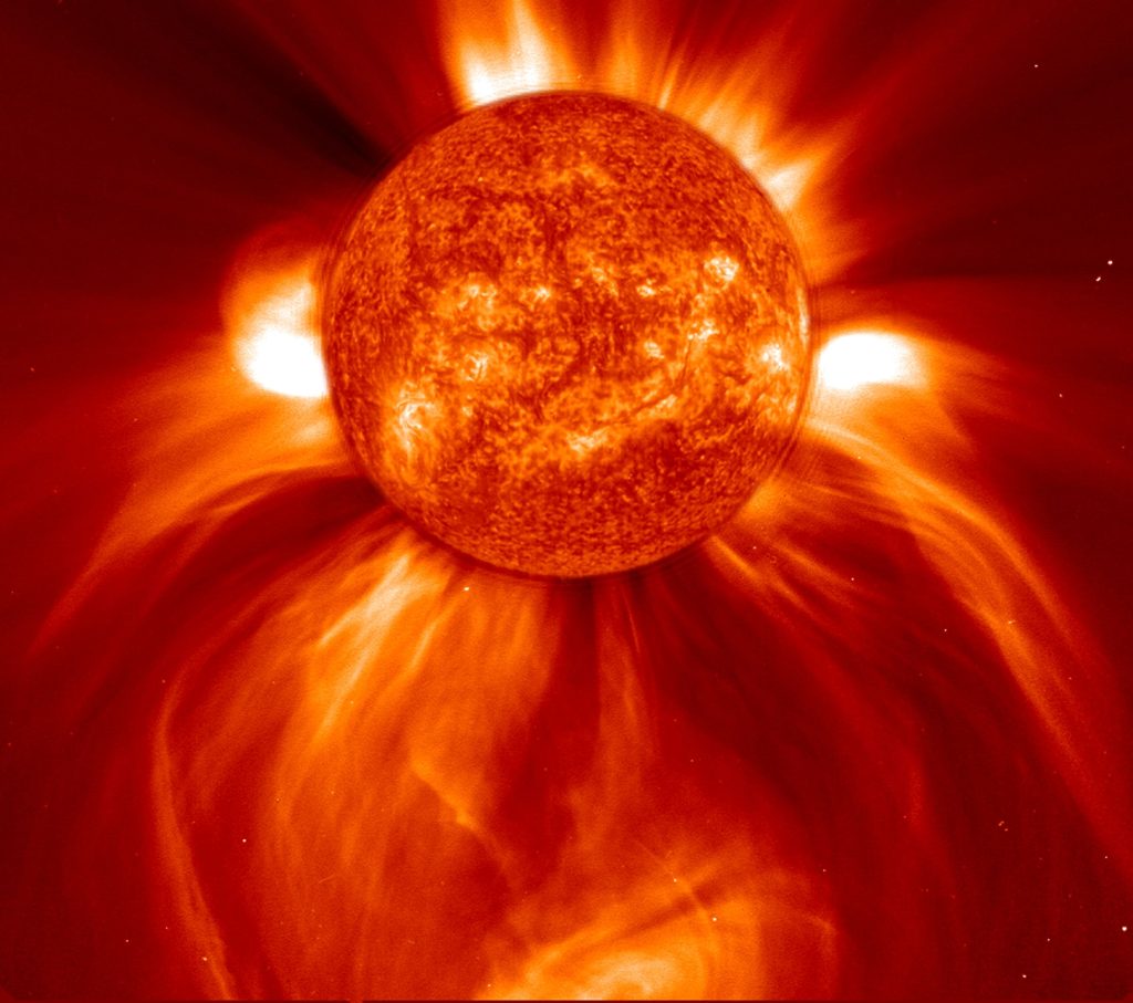 Корональний викид маси, знятий коронографом LASCO C2