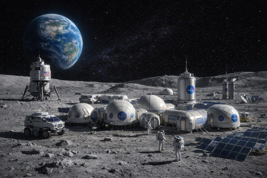 Ілюстрація бази NASA на Місяці