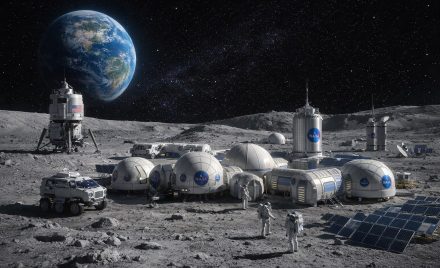 Ілюстрація бази NASA на Місяці
