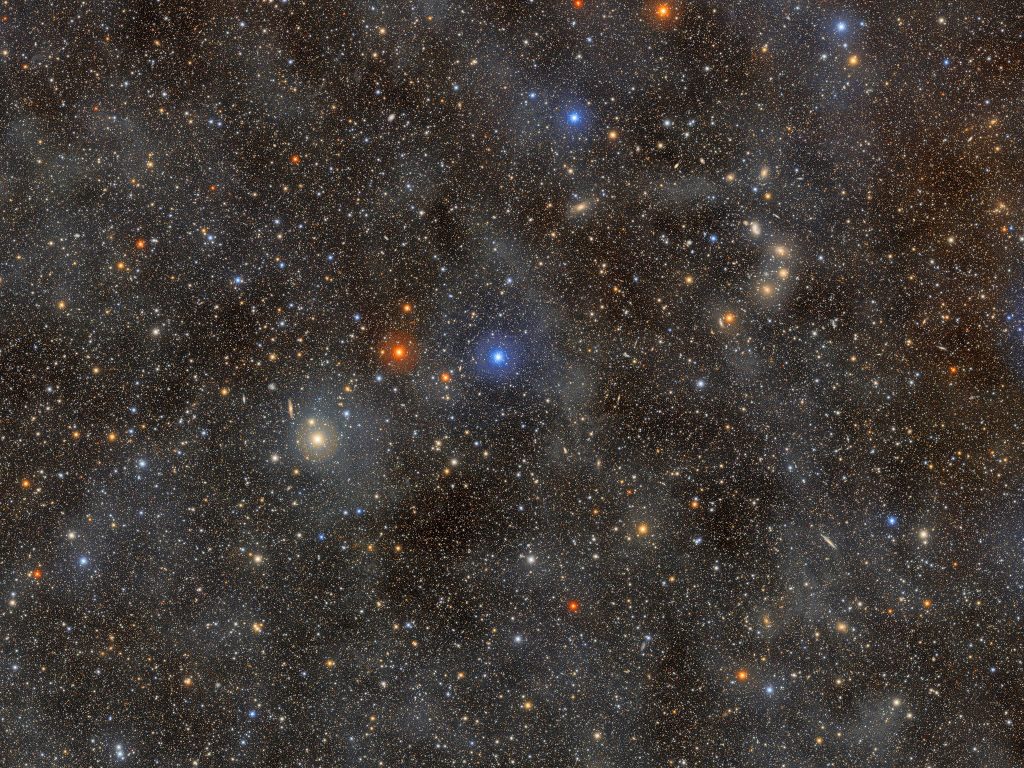 Зоряне поле в сузір'ї Вовка, перший кадр камери LSST обсерваторії Вери Рубін.