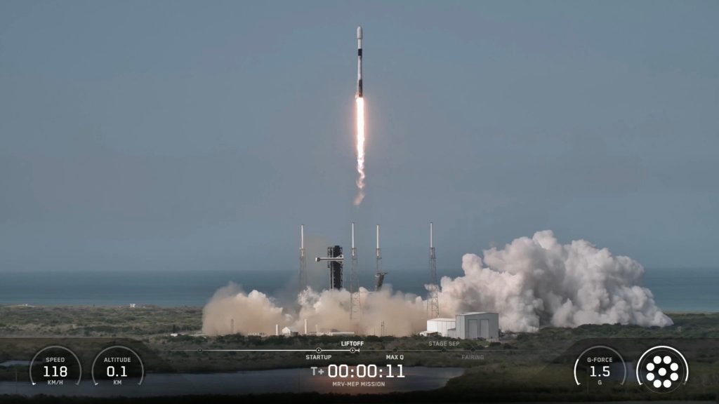 Ракета Falcon 9 із апаратом MRV стартує з мису Канаверал у липні 2026 року.